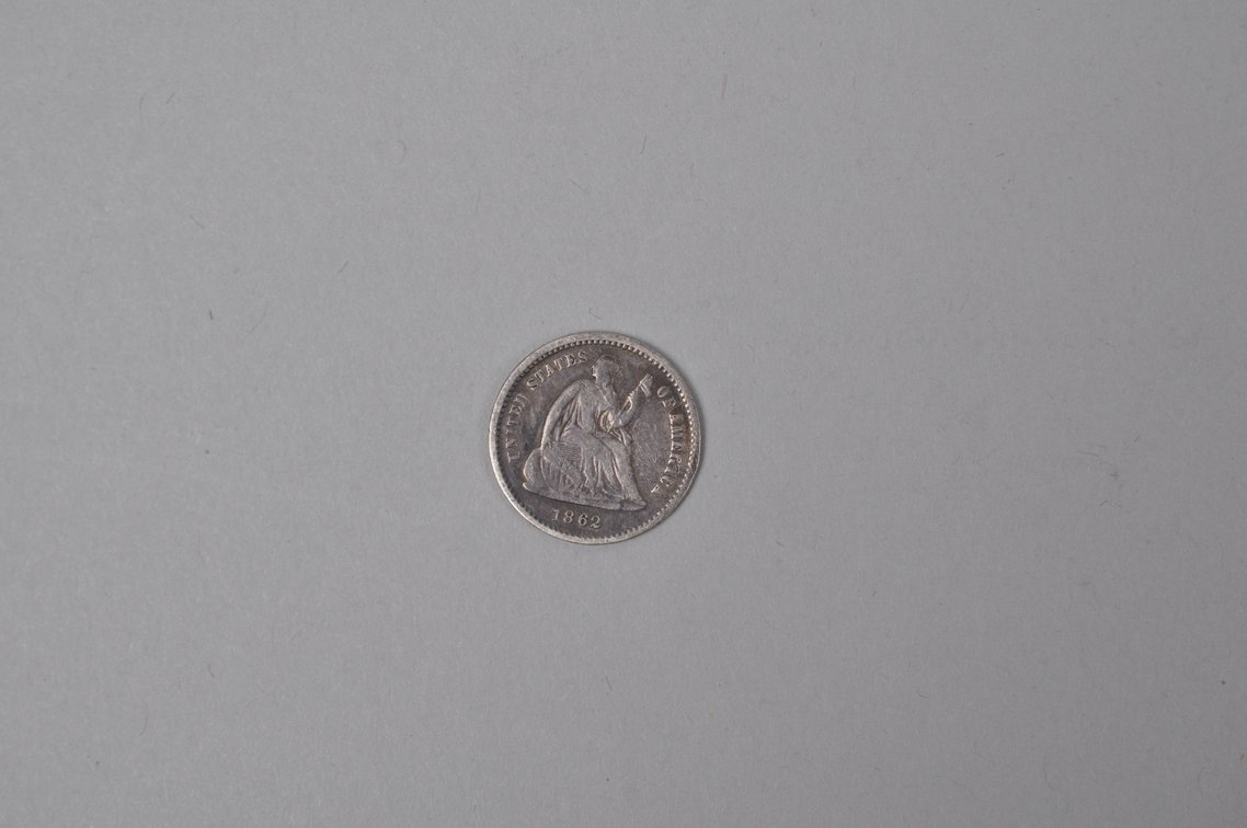 1862 Seated Liberty Half Dime, photo 2 of 5