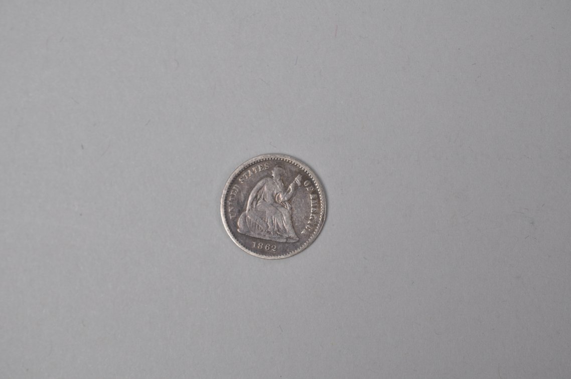 1862 Seated Liberty Half Dime, photo 3 of 5