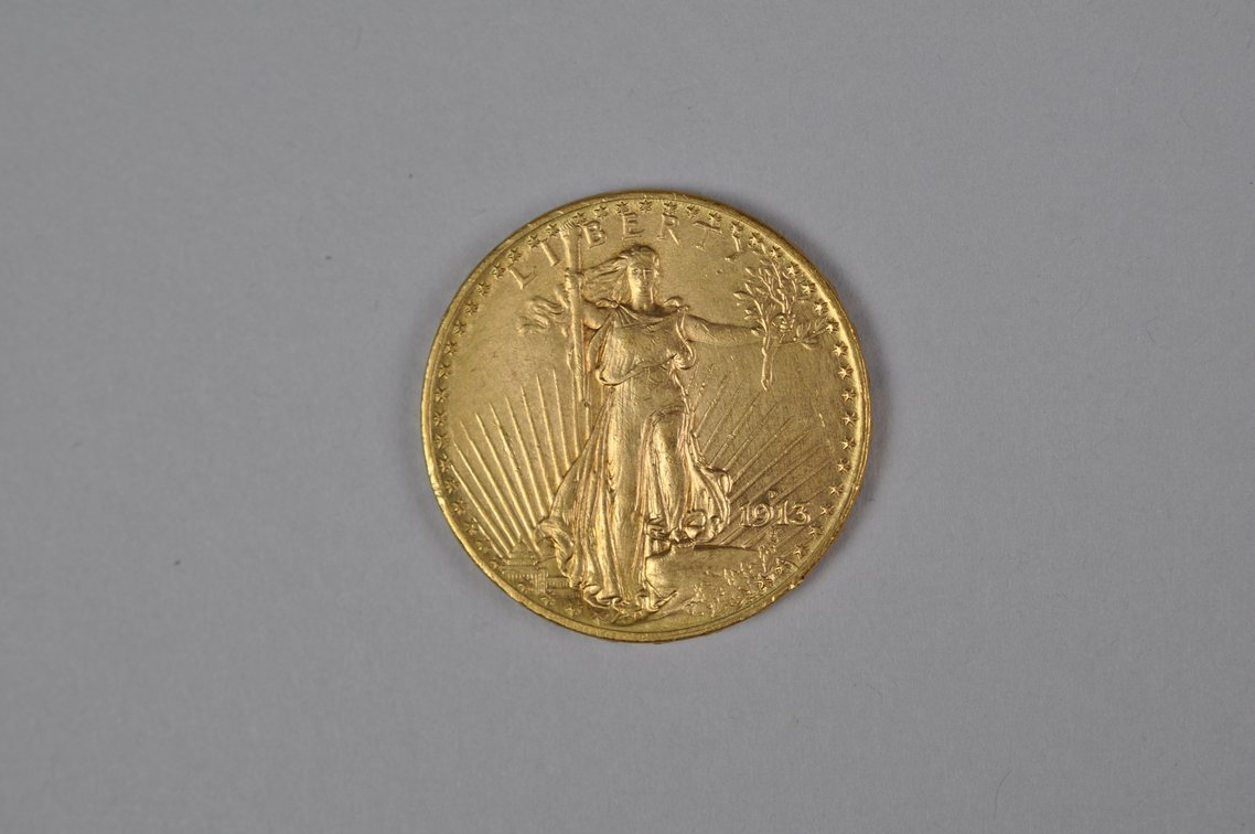 1913 D SG Double Eagle Gold AU/MS, photo 4 of 7