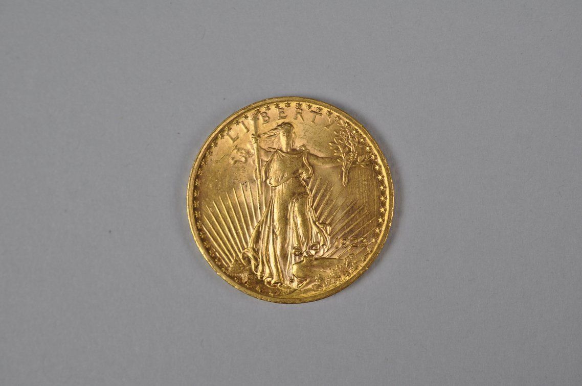 1923 SG Double Eagle Gold MS, photo 3 of 8