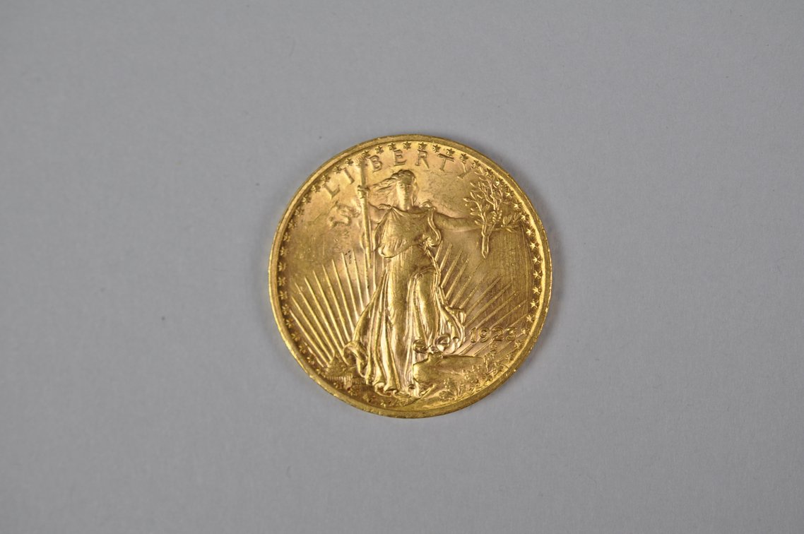 1923 SG Double Eagle Gold MS, photo 4 of 8