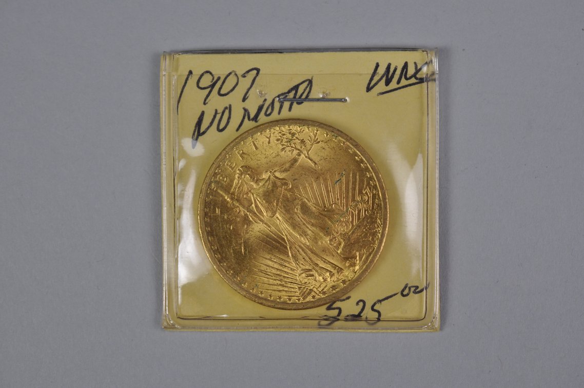 1907 No Motto SG Double Eagle Gold MS, photo 3 of 9
