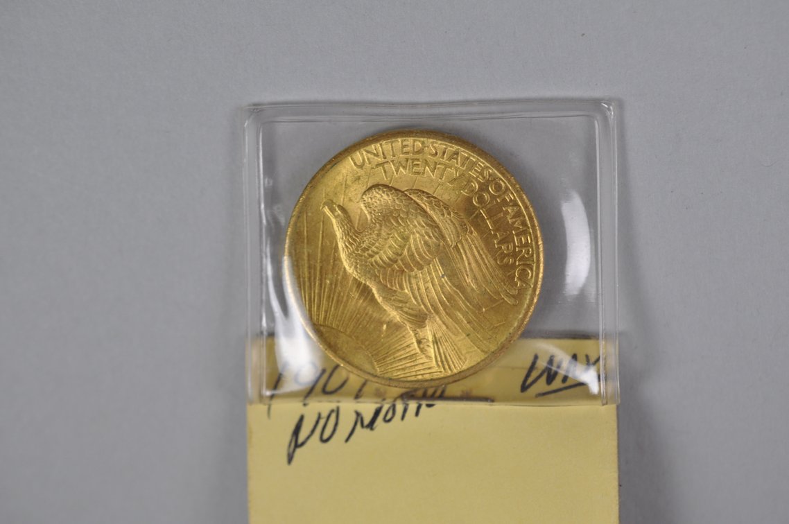 1907 No Motto SG Double Eagle Gold MS, photo 4 of 9