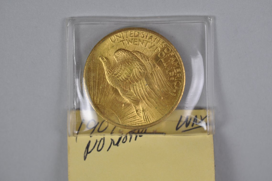 1907 No Motto SG Double Eagle Gold MS, photo 6 of 9
