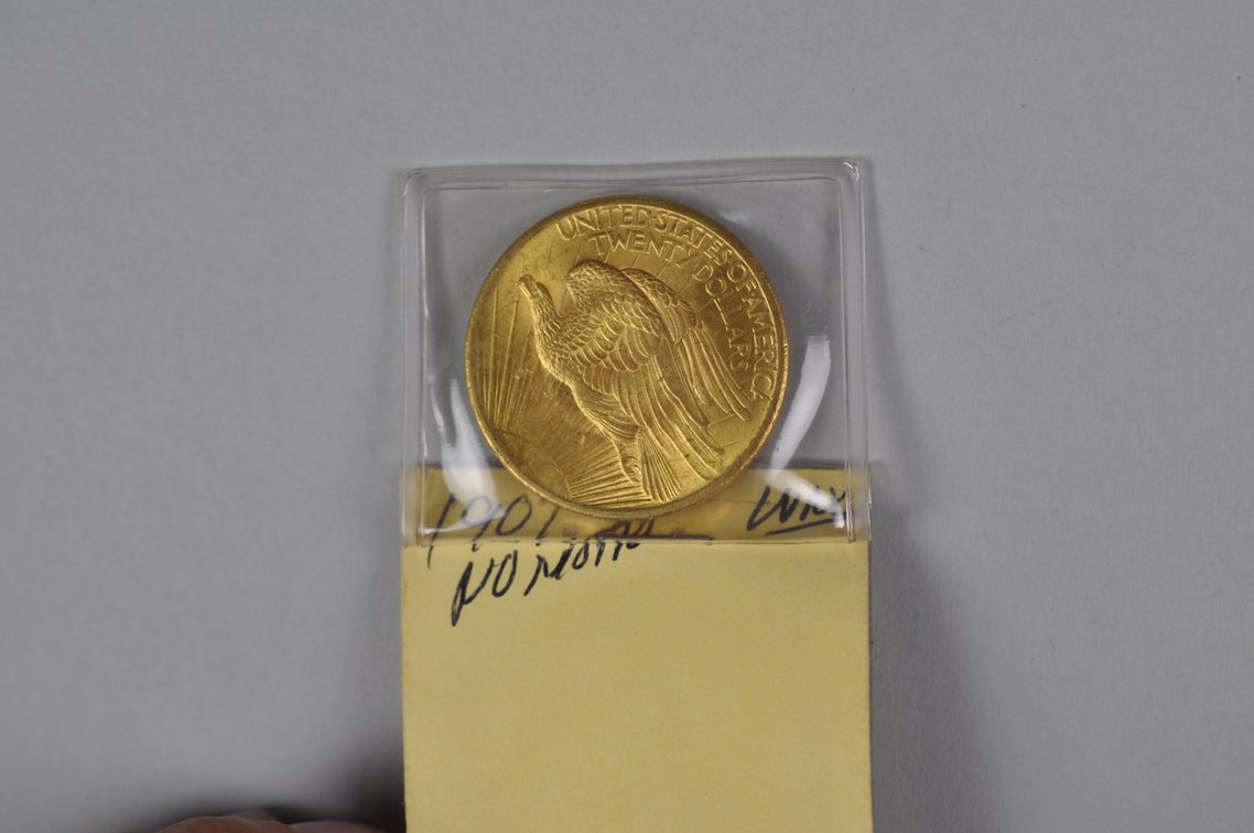 1907 No Motto SG Double Eagle Gold MS, photo 9 of 9