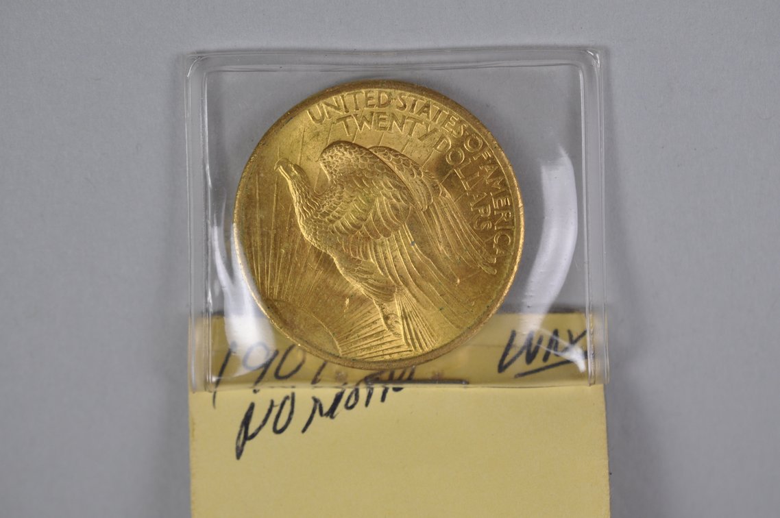 1907 No Motto SG Double Eagle Gold MS, photo 7 of 9
