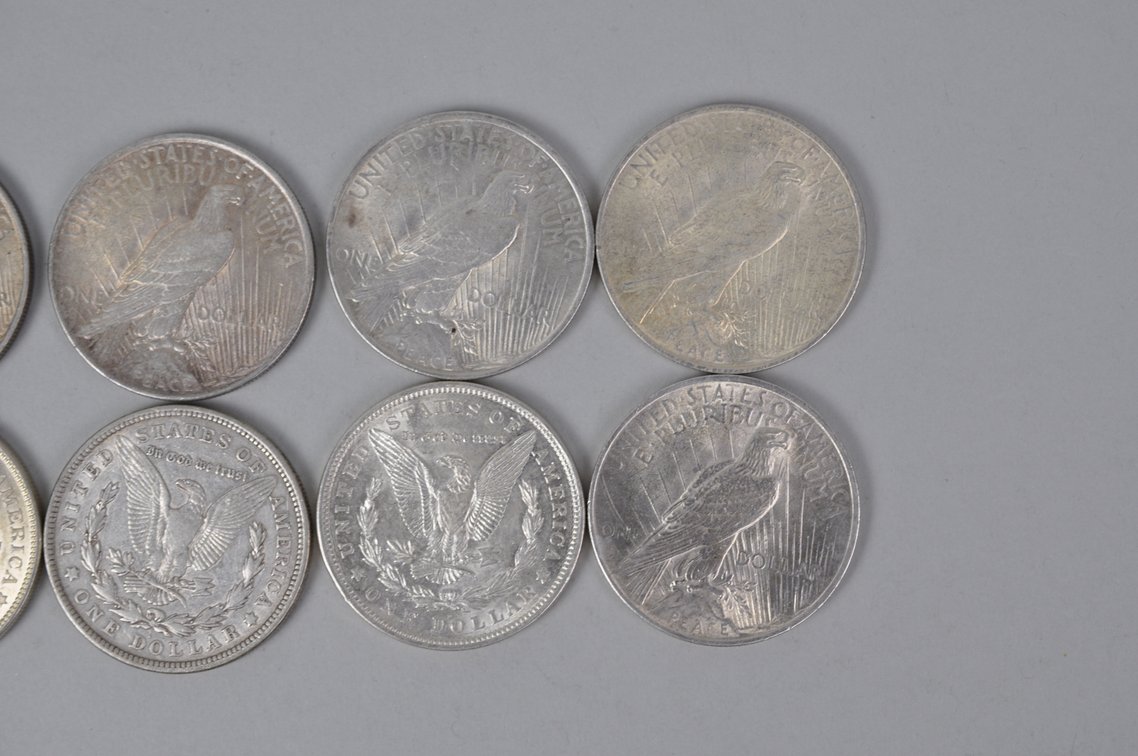 1921 Silver Morgan and 1922 Peace Dollars, photo 8 of 8