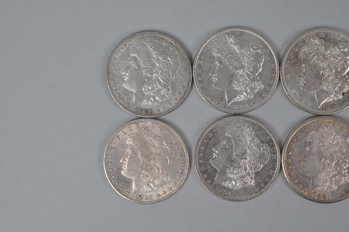 Ten Silver Morgan Dollars, photo 2 of 8