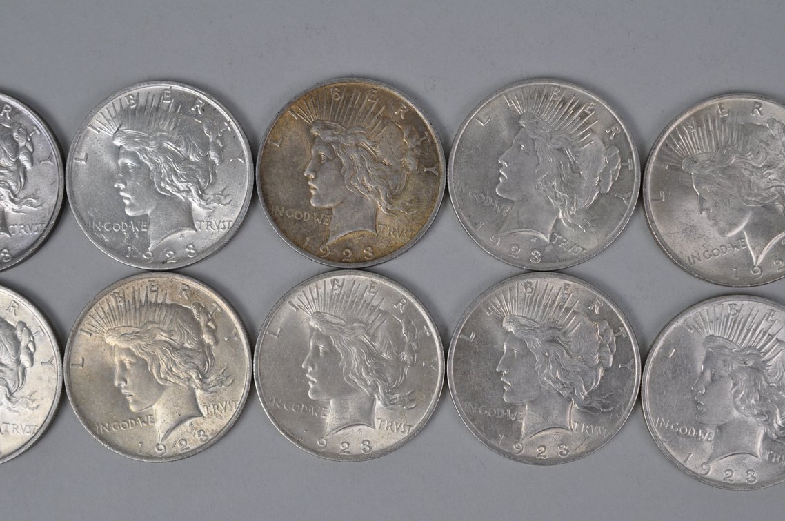 1923 Silver Peace Dollars, photo 3 of 8