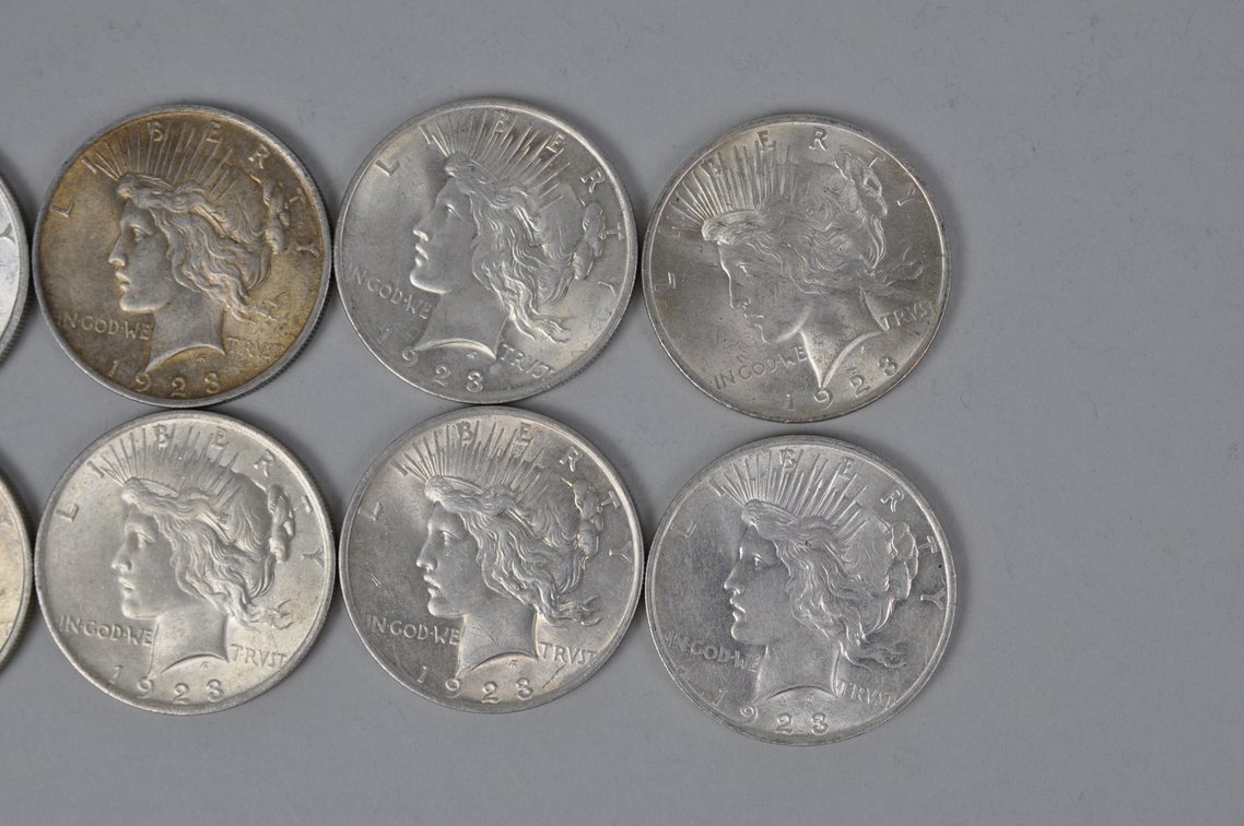 1923 Silver Peace Dollars, photo 4 of 8