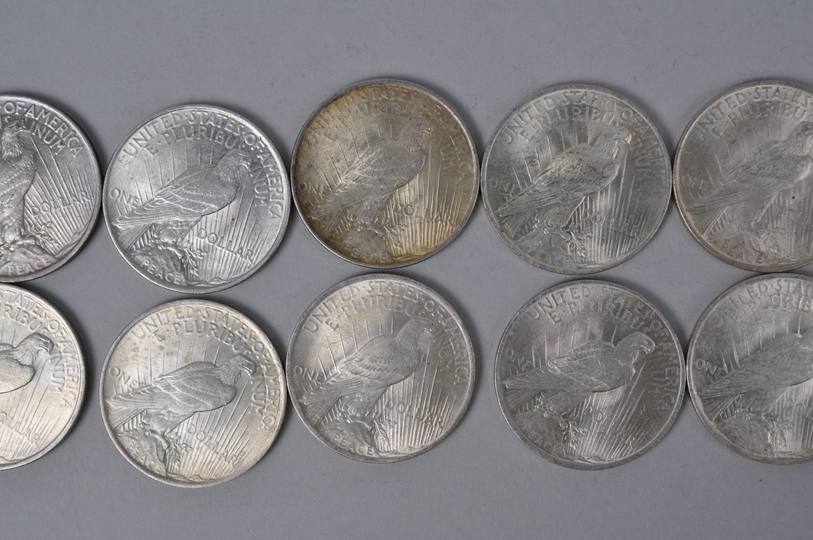 1923 Silver Peace Dollars, photo 7 of 8