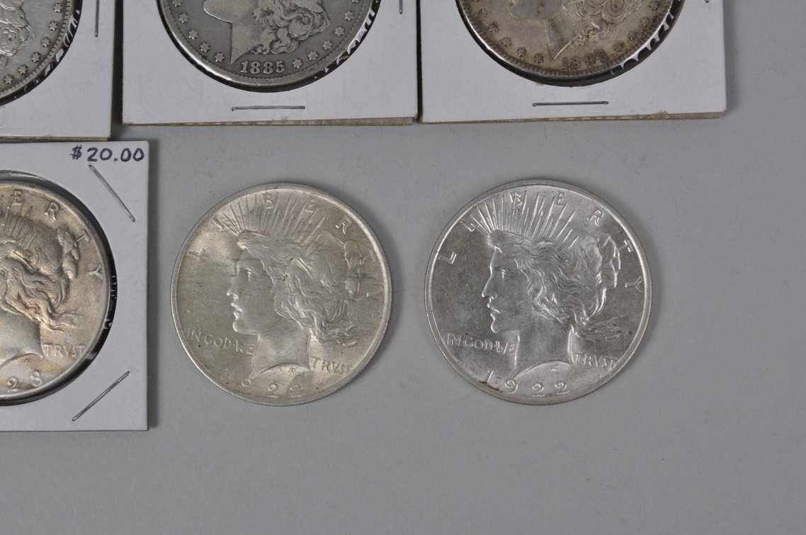 Silver Morgan and Peace Dollars, photo 5 of 10