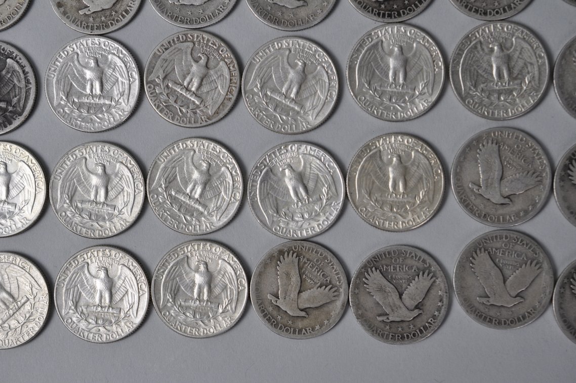 US Silver Quarters, photo 11 of 12
