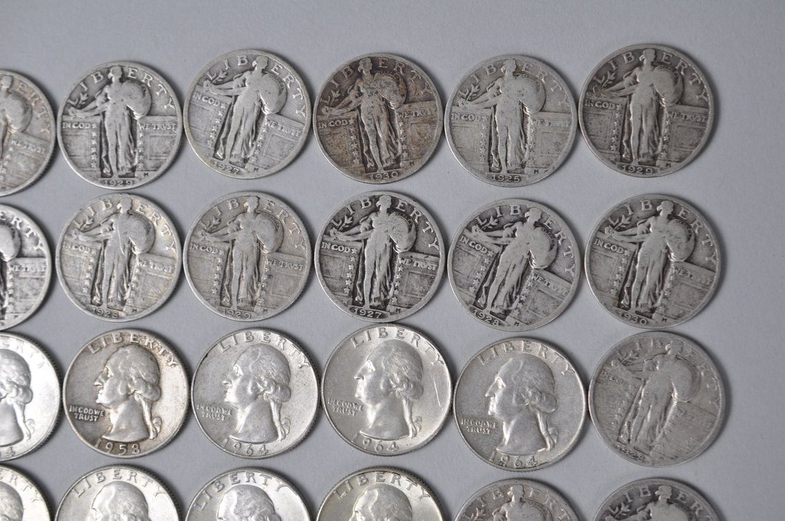 US Silver Quarters, photo 3 of 12