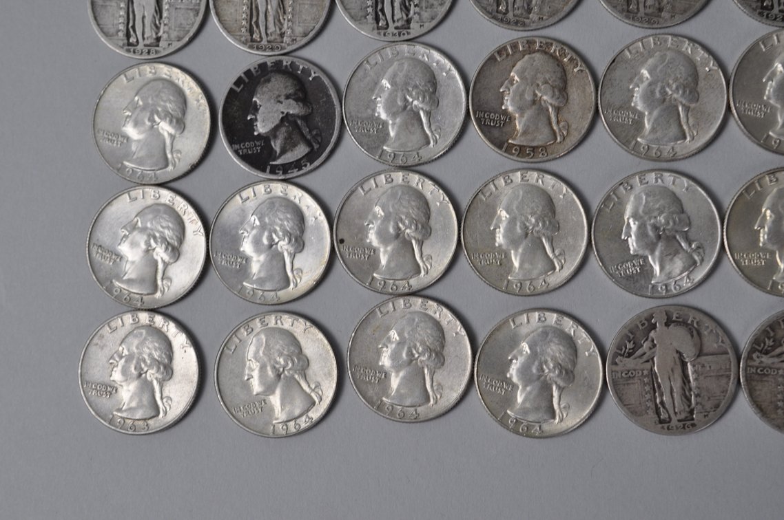 US Silver Quarters, photo 4 of 12