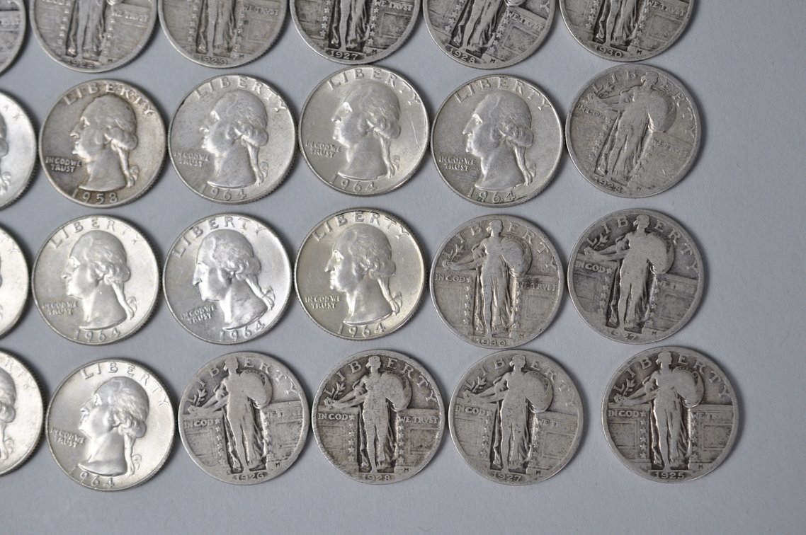 US Silver Quarters, photo 5 of 12