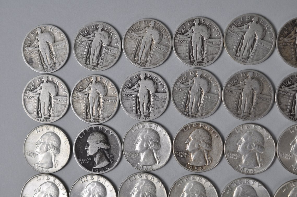 US Silver Quarters, photo 2 of 12