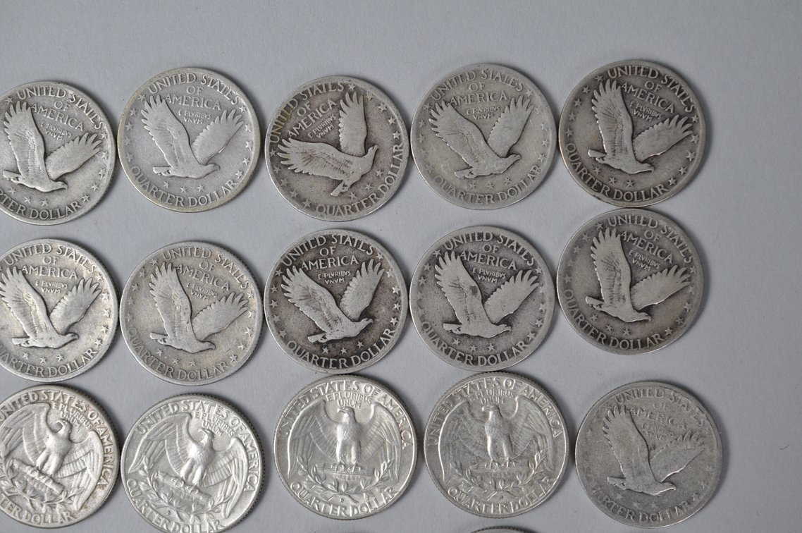 US Silver Quarters, photo 9 of 12