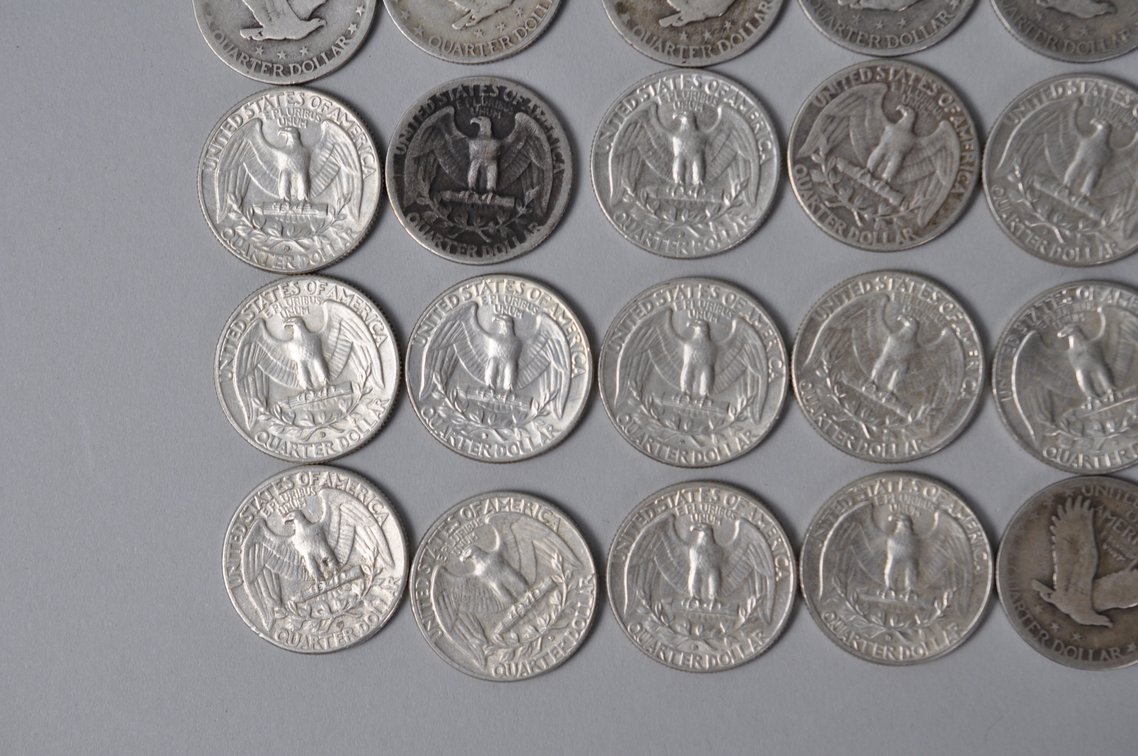 US Silver Quarters, photo 10 of 12
