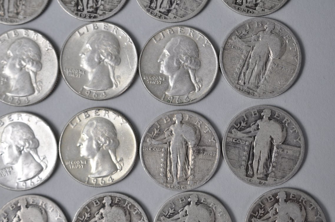 US Silver Quarters, photo 6 of 12