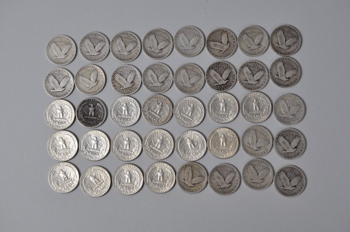 US Silver Quarters, photo 7 of 12
