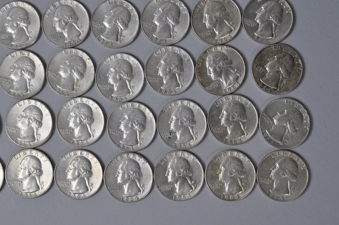 1964 US Silver Quarters, photo 6 of 11