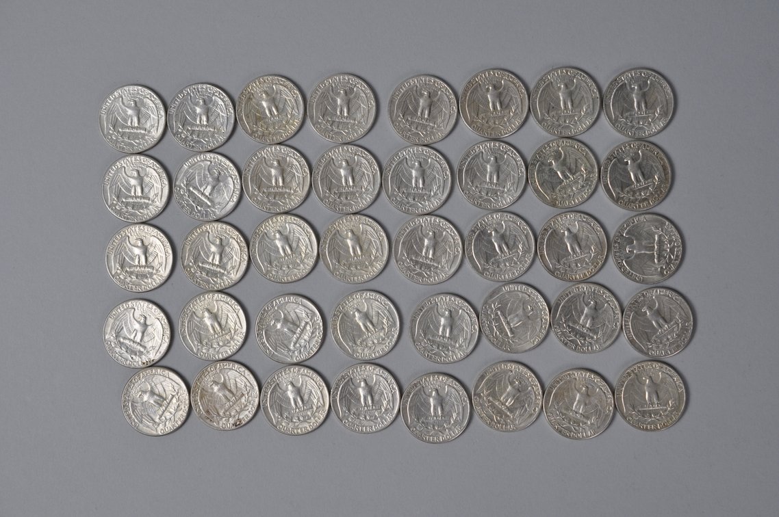 1964 US Silver Quarters, photo 7 of 11