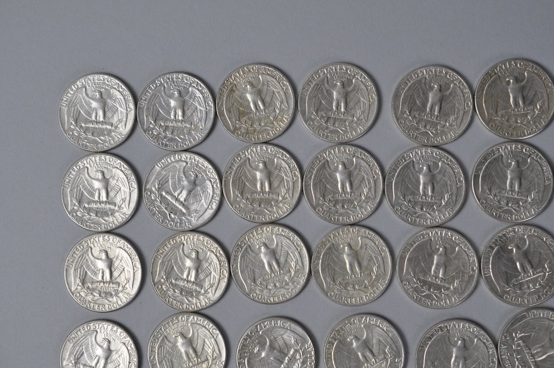 1964 US Silver Quarters, photo 8 of 11