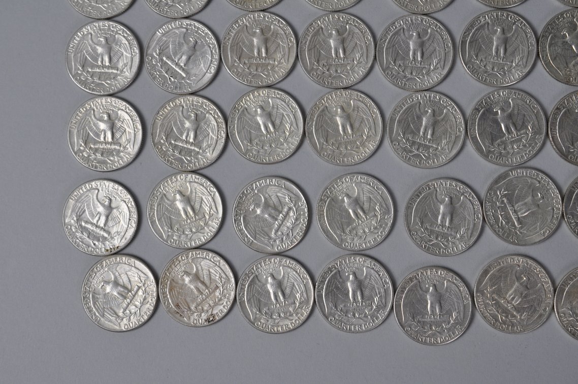 1964 US Silver Quarters, photo 10 of 11