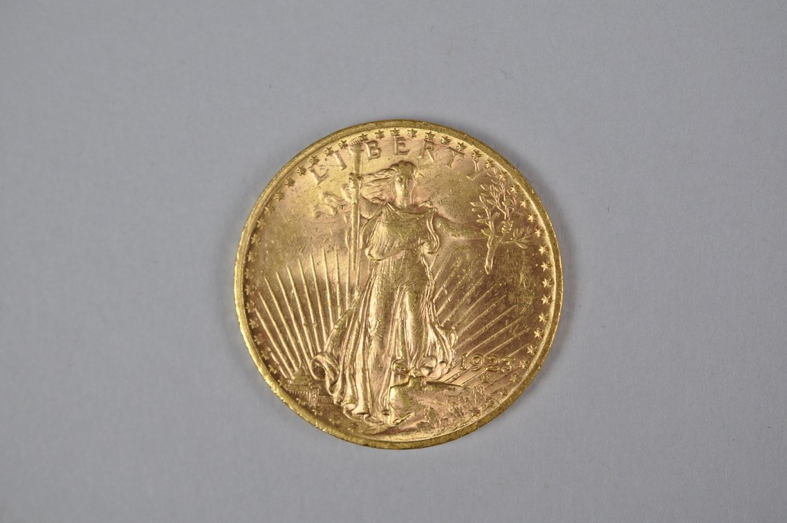 1923 SG Double Eagle Gold MS, photo 3 of 6