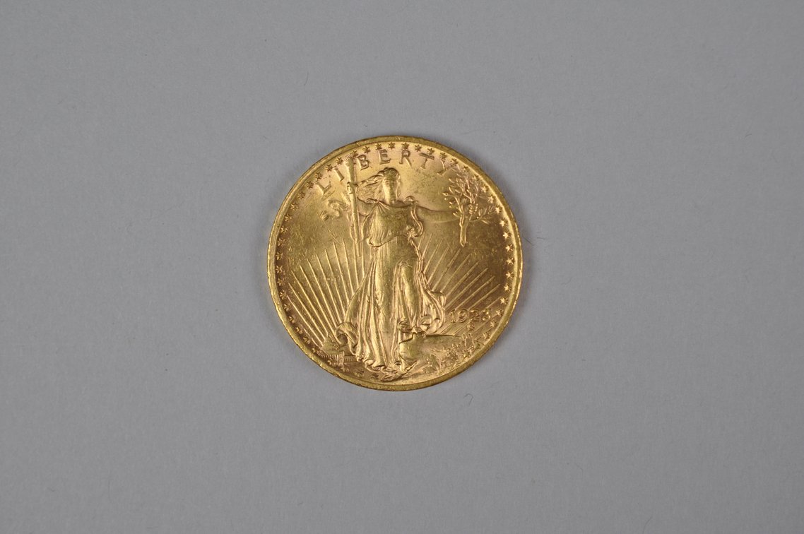 1923 SG Double Eagle Gold MS, photo 2 of 6