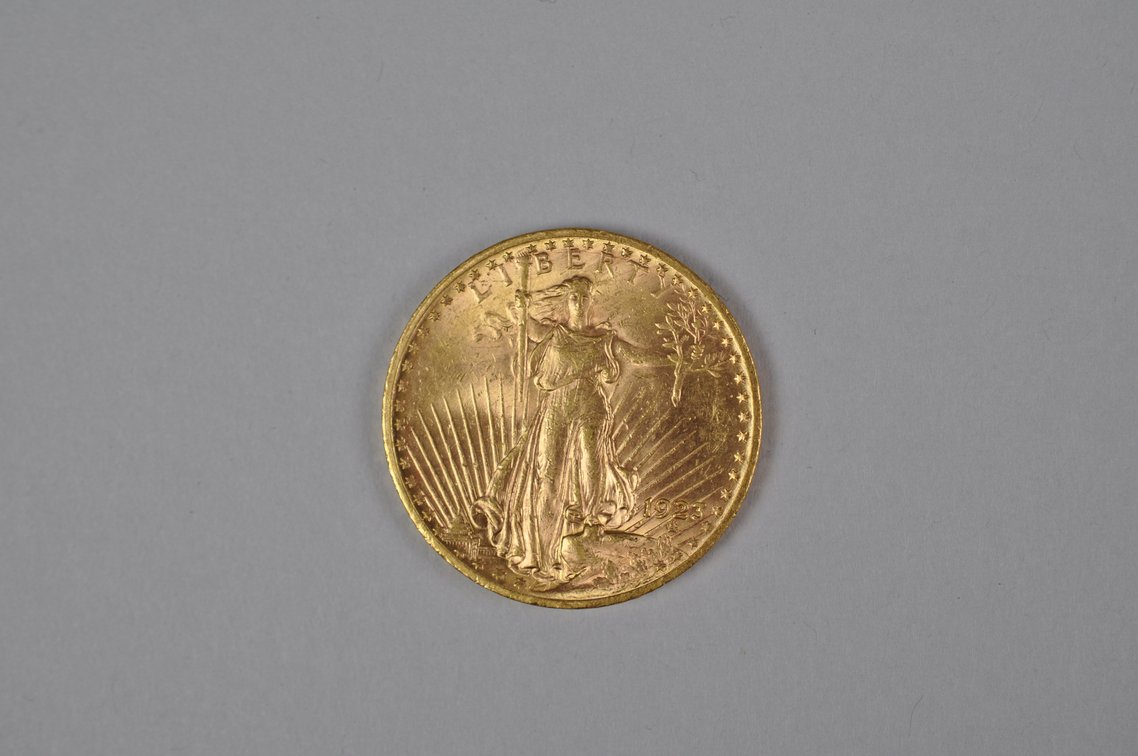 1923 SG Double Eagle Gold MS, photo 2 of 6