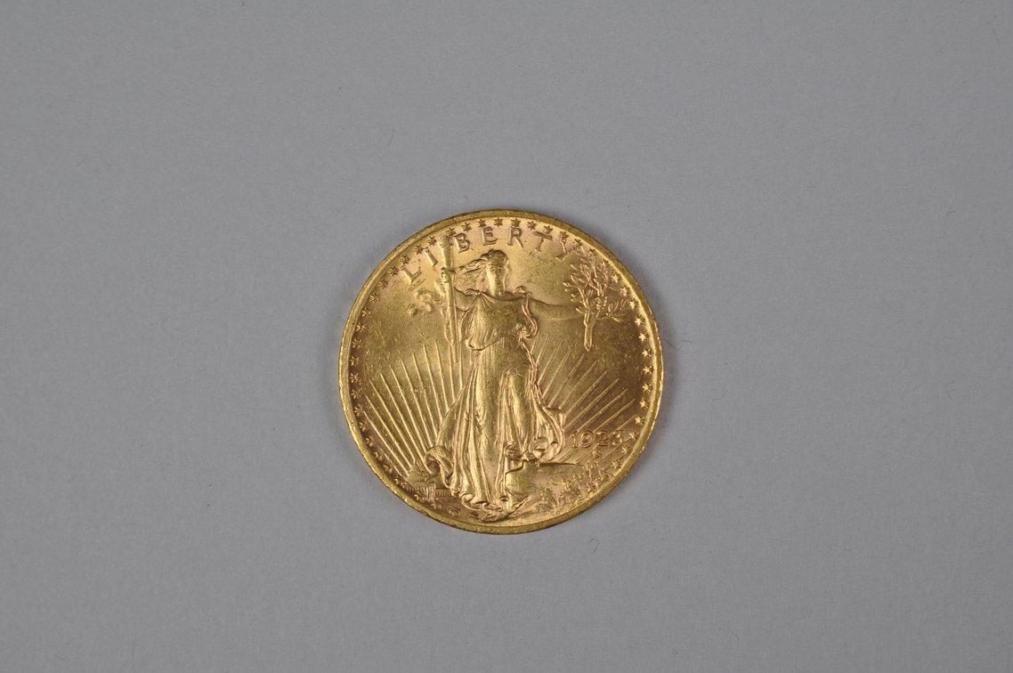 1923 SG Double Eagle Gold MS, photo 3 of 6