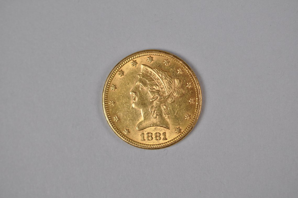 1881 Liberty Eagle Gold XF/AU, photo 3 of 5