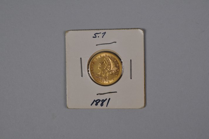 1881 Liberty Half Eagle Gold MS