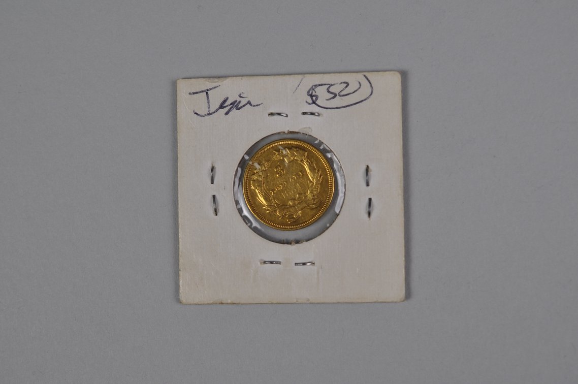 1854 Three Dollar Liberty Gold XF/AU, photo 4 of 6