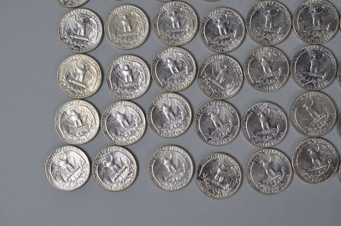 1964 US Silver Quarters, photo 11 of 12