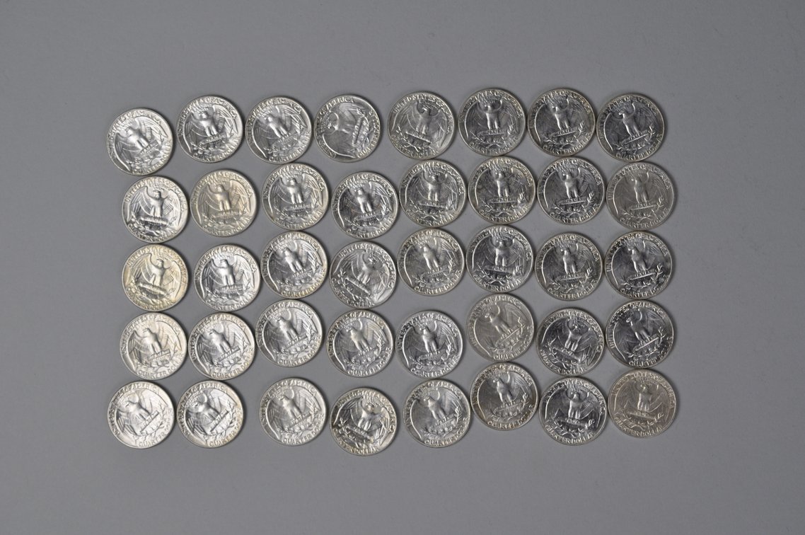 1964 US Silver Quarters, photo 8 of 12