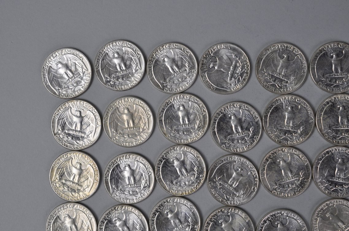 1964 US Silver Quarters, photo 9 of 12
