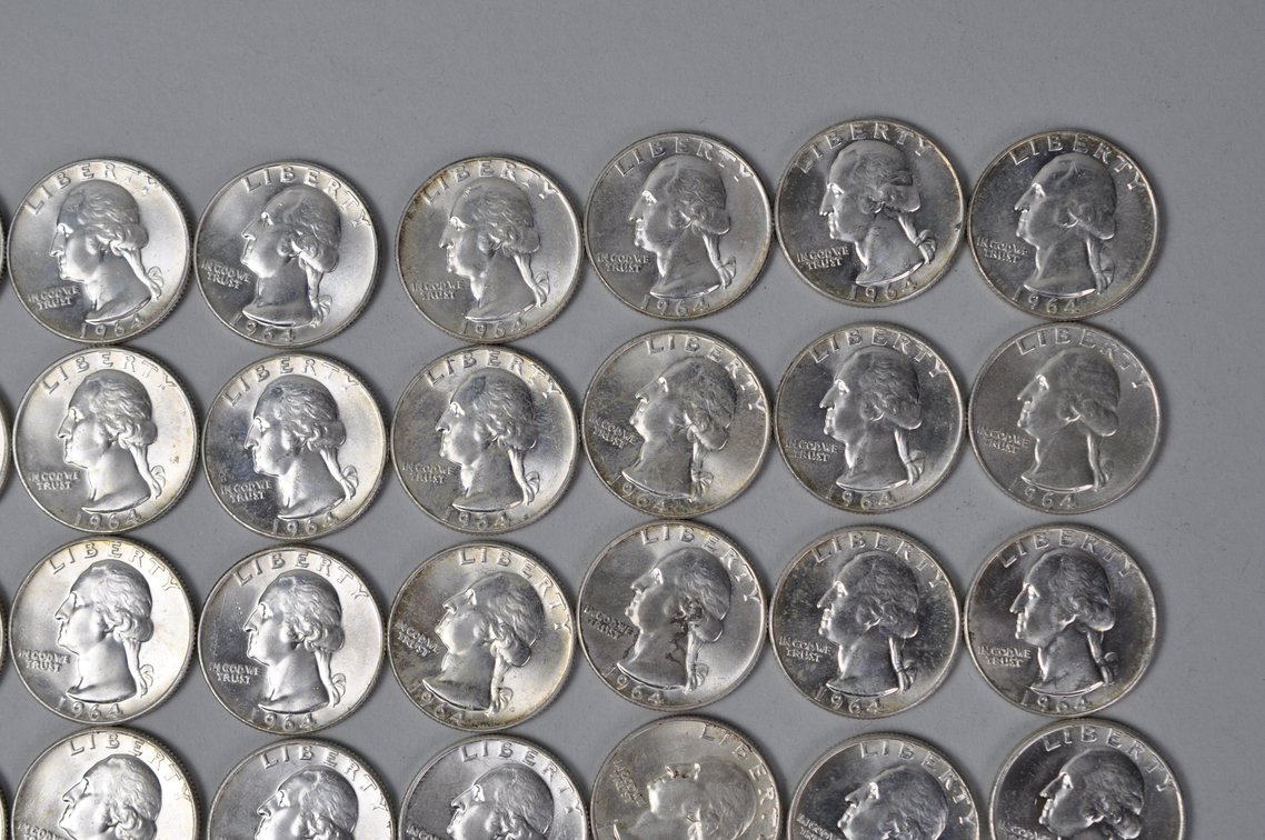 1964 US Silver Quarters, photo 4 of 12