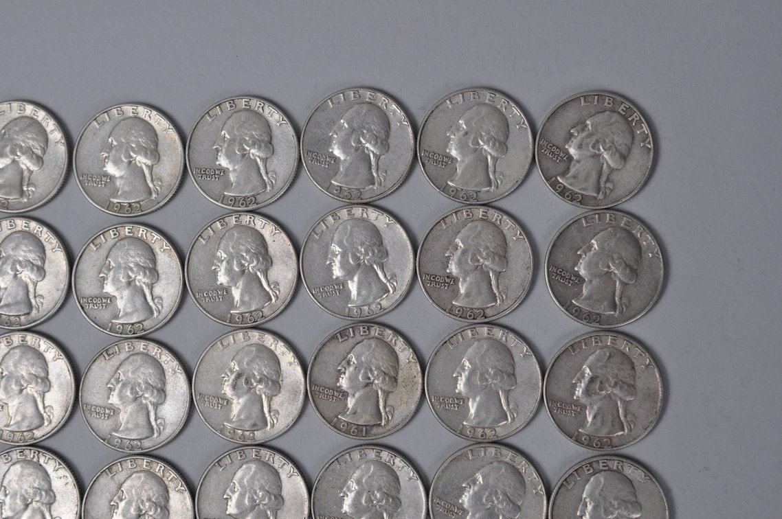 1961-1962 US Silver Quarters, photo 3 of 12