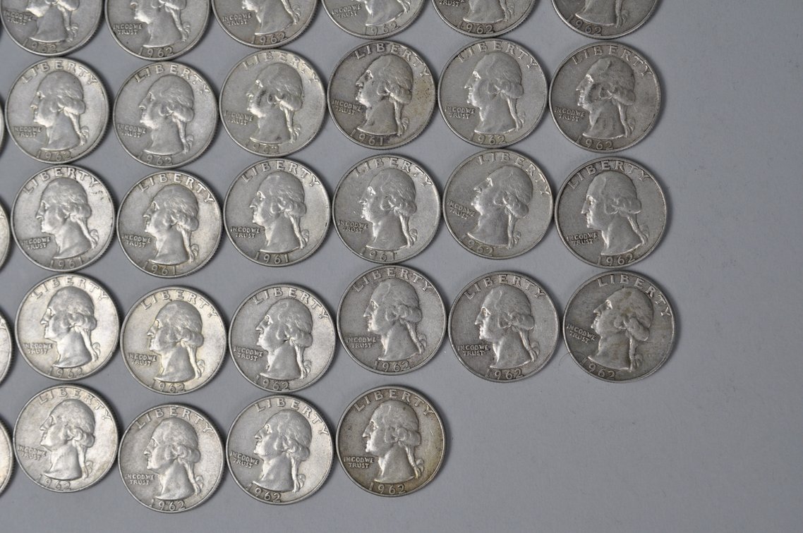 1961-1962 US Silver Quarters, photo 5 of 12