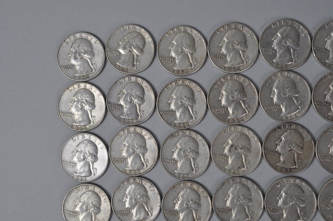 1961-1962 US Silver Quarters, photo 2 of 12