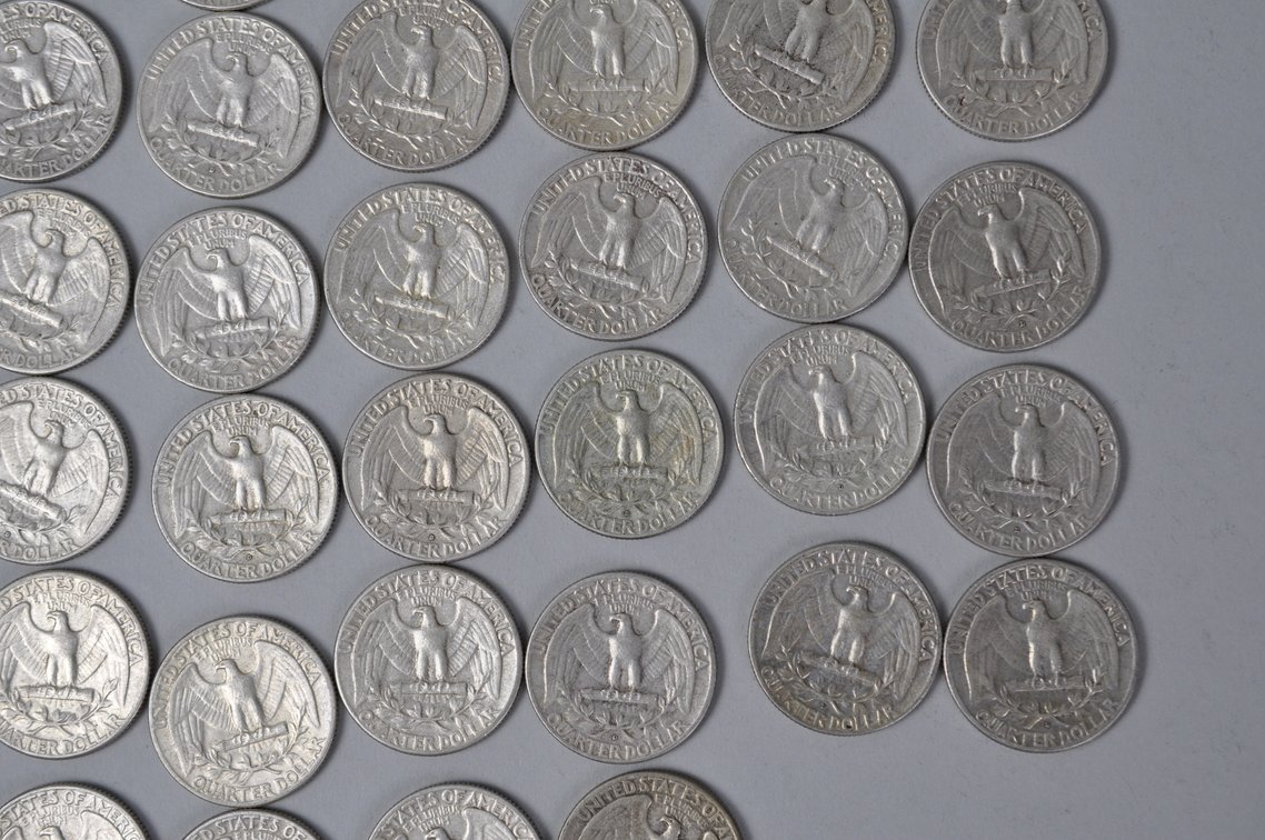 1961-1962 US Silver Quarters, photo 11 of 12