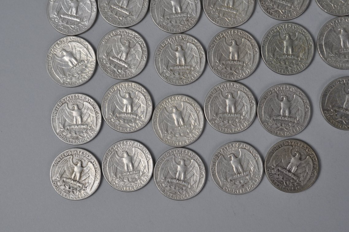 1961-1962 US Silver Quarters, photo 12 of 12