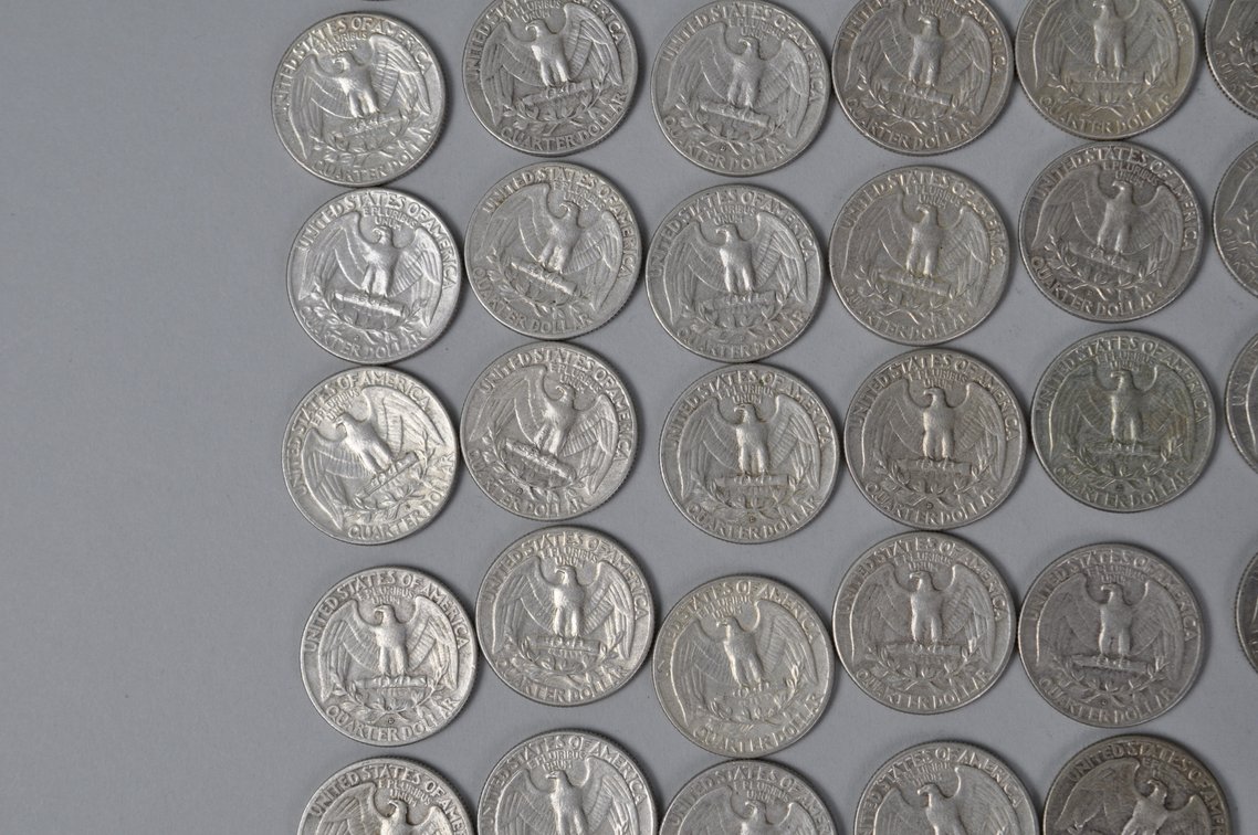1961-1962 US Silver Quarters, photo 10 of 12
