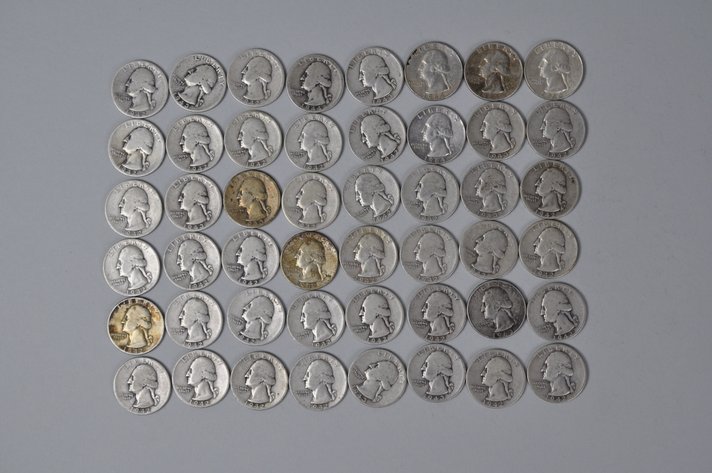 1942-1944, 1963-1964 US Silver Quarters