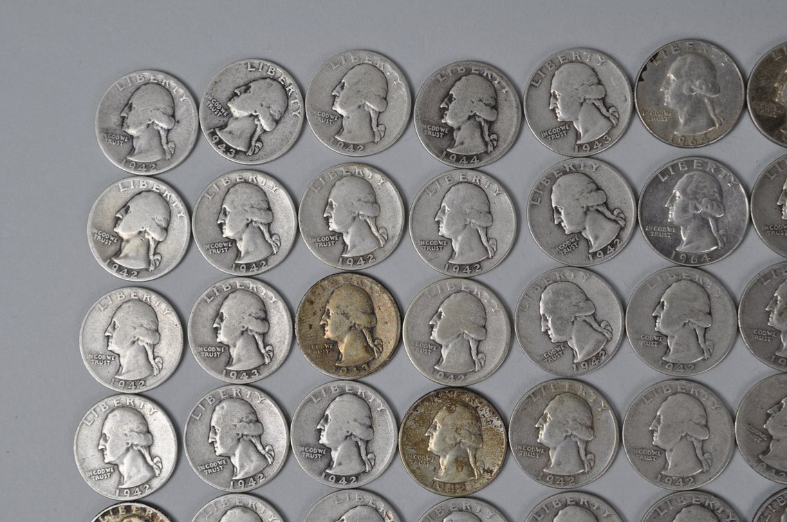 1942-1944, 1963-1964 US Silver Quarters, photo 2 of 11