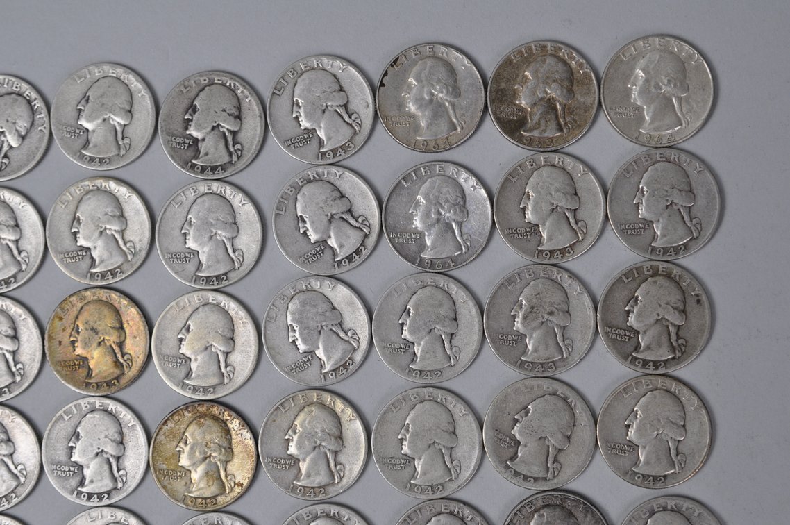 1942-1944, 1963-1964 US Silver Quarters, photo 3 of 11
