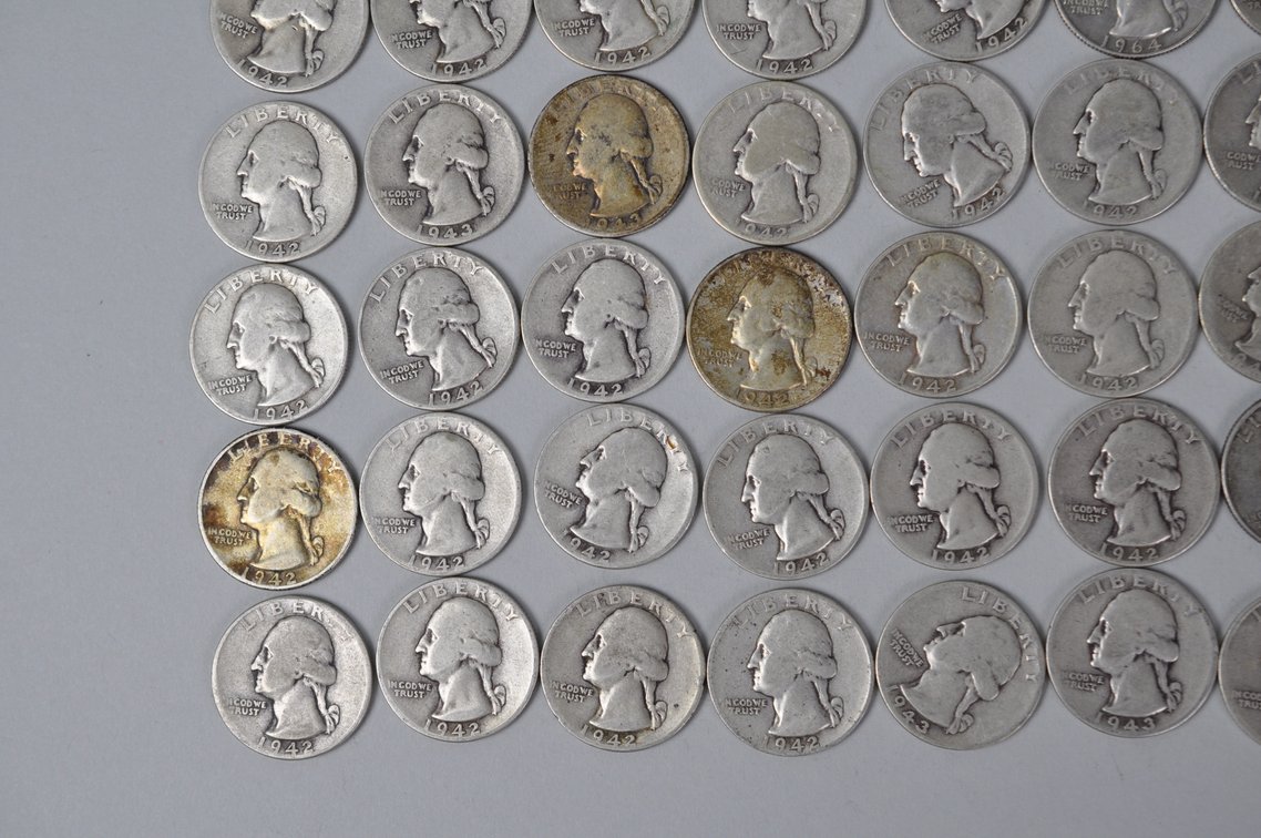 1942-1944, 1963-1964 US Silver Quarters, photo 4 of 11